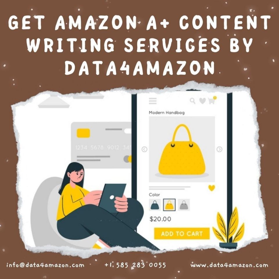 Get Amazon A+ Content Writing Services By Data4AmazonExpert Amazon content writing services help in making products rank higher on the search engine results and make products easily visible to potential customers. Moreover, Amazon A+ content writing helps businesses to come out as a brand and enhance its visibility https://www.data4amazon.com/amazon-a-plus-content-writing-services.html