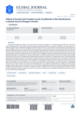 Global Journals Publishing Group logo with research article thumbnail.