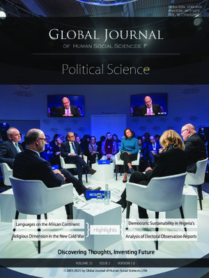 GJHSS Volume 25 Issue F3