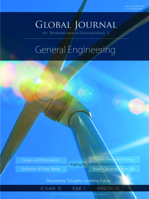 GJRE Volume 13 Issue J1 Cover Image